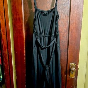 Torrid Black Cotton Romper with Belt Size 1/16